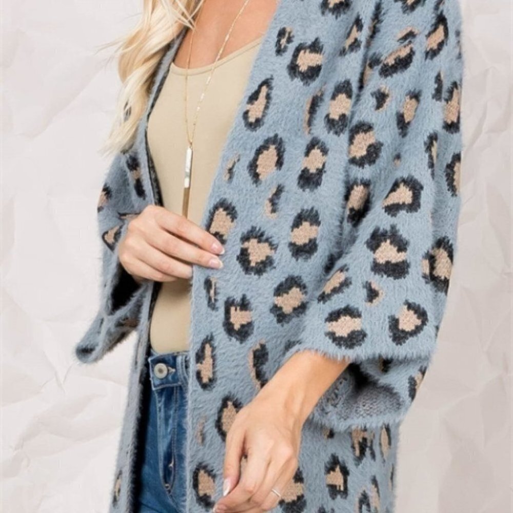 Leopard print Print So Soft Open front Cardigan - Picture 9 of 9
